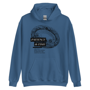 Indigo Blue / S Patience & Time Unisex Hoodie by Design Express