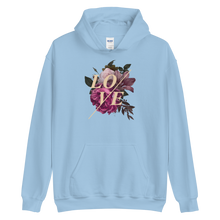 Light Blue / S Love Flower Unisex Hoodie by Design Express