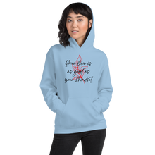 Light Blue / S Your life is as good as your mindset Unisex Light Hoodie by Design Express