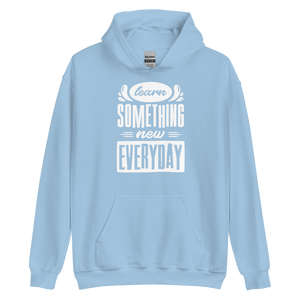 Light Blue / S Learn Something New Everyday Unisex Hoodie by Design Express