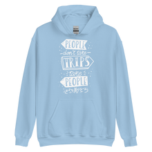 Light Blue / S People don't take trips, trips take people Unisex Hoodie by Design Express