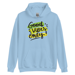 Light Blue / S Good Vibes Only Unisex Hoodie by Design Express