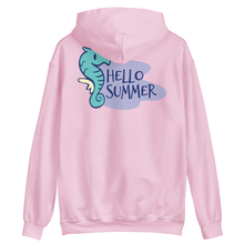 Light Pink / S Seahorse Hello Summer Unisex Hoodie by Design Express