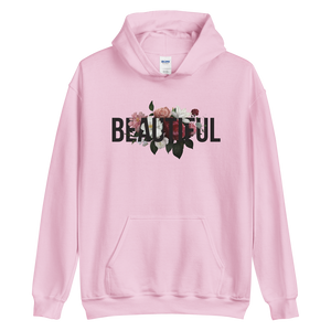 Light Pink / S Beautiful Flower Unisex Light Hoodie by Design Express