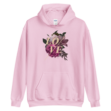 Light Pink / S Love Flower Unisex Hoodie by Design Express