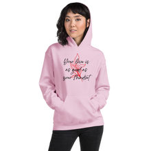Light Pink / S Your life is as good as your mindset Unisex Light Hoodie by Design Express