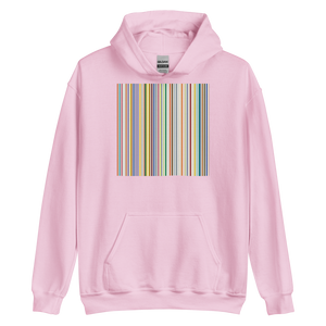 Light Pink / S Colorfull Stripes Unisex Hoodie by Design Express