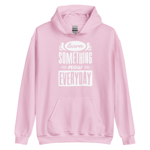 Light Pink / S Learn Something New Everyday Unisex Hoodie by Design Express