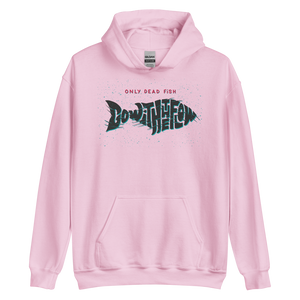 Light Pink / S Only Dead Fish Go with the Flow Unisex Hoodie by Design Express