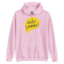 Light Pink / S Hello Summer Yellow Unisex Hoodie by Design Express