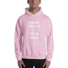 Light Pink / S Make Peace Stop War (Support Ukraine) Unisex Black Hoodie by Design Express
