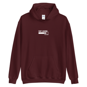 Maroon / S Fart Loading Small (Funny) Unisex Dark Hoodie by Design Express