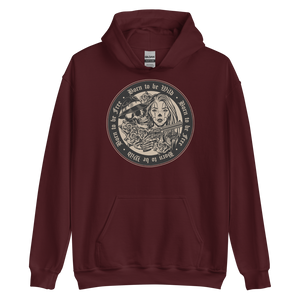 Maroon / S Born to be Wild, Born to be Free Unisex Hoodie by Design Express