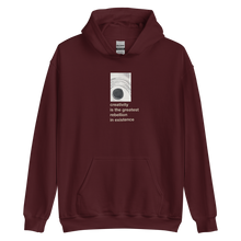 Maroon / S Creativity is the greatest rebellion in existence Unisex Hoodie by Design Express
