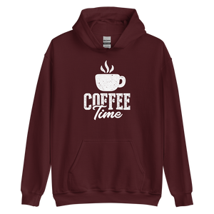 Maroon / S Coffee Time Unisex Hoodie by Design Express