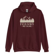 Maroon / S Mountains Are Calling Unisex Hoodie by Design Express