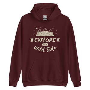Maroon / S Explore the Wild Side Unisex Hoodie by Design Express