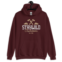 Maroon / S Stay Wild Outdoor Unisex Hoodie by Design Express