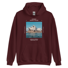 Maroon / S Sydney Australia Unisex Hoodie Front by Design Express