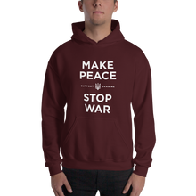 Maroon / S Make Peace Stop War (Support Ukraine) Unisex Black Hoodie by Design Express