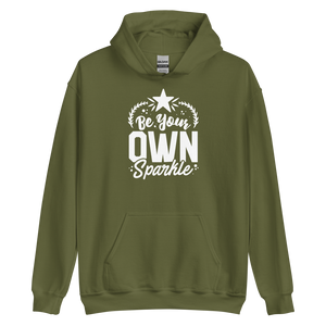 Military Green / S Be Your Own Sparkle Unisex Hoodie by Design Express