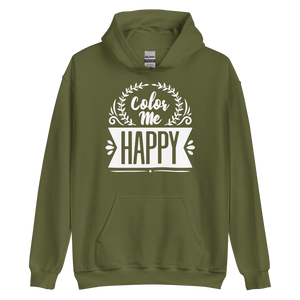 Military Green / S Color Me Happy Unisex Hoodie by Design Express