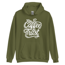 Military Green / S In Coffee We Trust Unisex Hoodie by Design Express