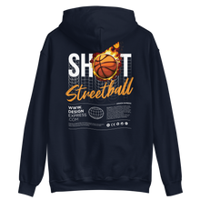 Navy / S Shoot Streetball Back Unisex Hoodie by Design Express