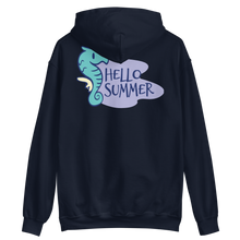 Navy / S Seahorse Hello Summer Unisex Hoodie by Design Express