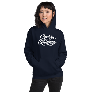 Navy / S Merry Christmas Unisex Hoodie by Design Express