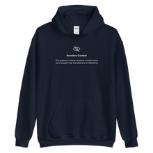 Navy / S Sensitive Content (Funny) Unisex Hoodie by Design Express