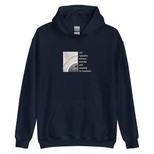 Navy / S Art speaks where words are unable to explain Unisex Hoodie by Design Express