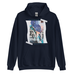 Navy / S Nothing is more abstarct than reality Frontside Unisex Hoodie by Design Express