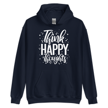 Navy / S Think Happy Thoughts Unisex Hoodie by Design Express