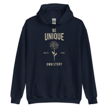 Navy / S Be Unique, Write Your Own Story Unisex Hoodie by Design Express