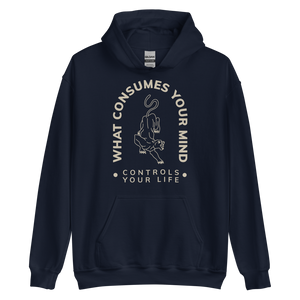 Navy / S What Consume Your Mind Unisex Hoodie by Design Express