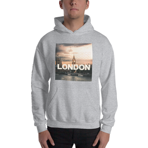 Sport Grey / S London Square Unisex White Hoodie by Design Express