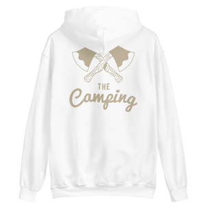 White / S The Camping Unisex Hoodie by Design Express