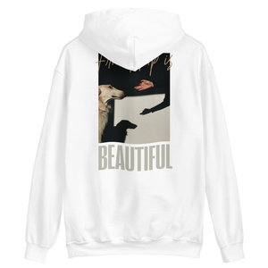 White / S Friendship is Beautiful Unisex Hoodie Back by Design Express