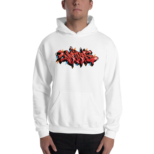 White / S Dream Graffiti Unisex Hoodie by Design Express