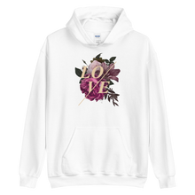 White / S Love Flower Unisex Hoodie by Design Express