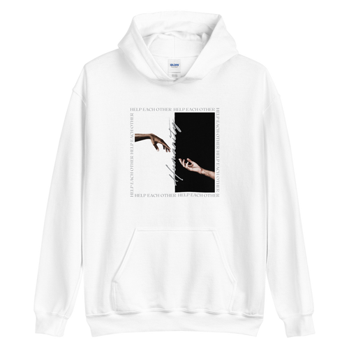 White / S Humanity Front Unisex Hoodie by Design Express