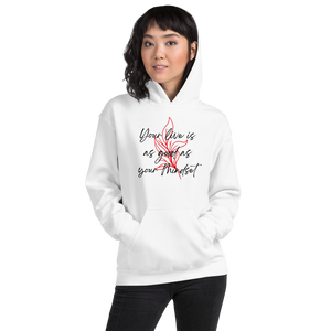 White / S Your life is as good as your mindset Unisex Light Hoodie by Design Express