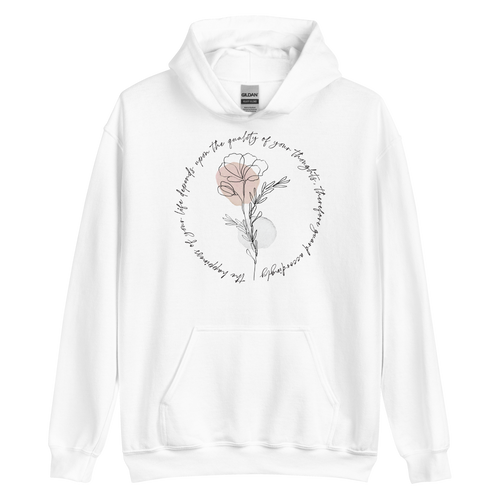 S the happiness of your life deppends upon the quality of your thoughts Unisex Hoodie by Design Express