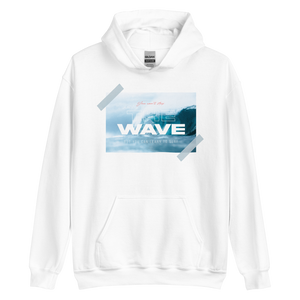 White / S The Wave Unisex Hoodie by Design Express