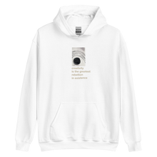 White / S Creativity is the greatest rebellion in existence Unisex Hoodie by Design Express