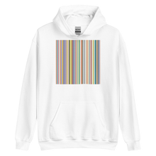 White / S Colorfull Stripes Unisex Hoodie by Design Express