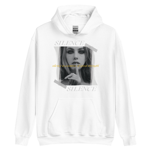 White / S Silence Unisex Hoodie by Design Express