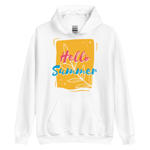 White / S Hello Summer Unisex Hoodie by Design Express