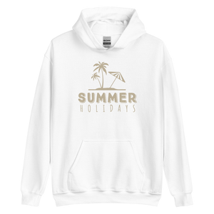 White / S Summer Holidays Beach Unisex Hoodie by Design Express